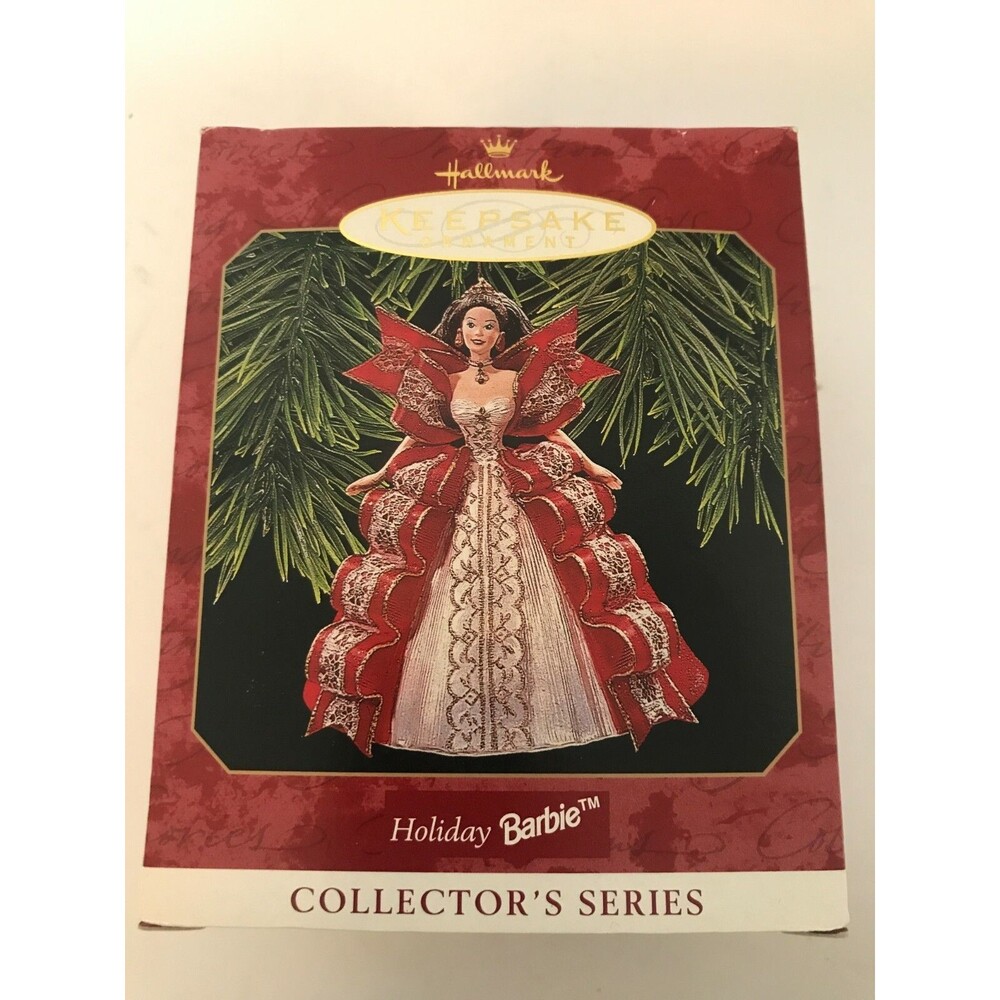 Holiday Barbie Collector's Series Hallmark Keepsake Ornament 1997 Red Ribbon